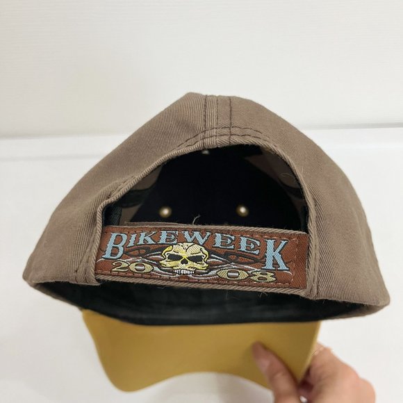 Daytona Beach FL Bike Week Skull Graphic Baseball Cap Hat 2008 - One Size - Picture 5 of 6